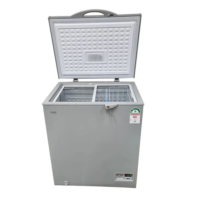 Von Chest Freezer 142 Litres – Energy-Efficient, Fast Cooling, Durable Home & Commercial Freezer. A  compact yet powerful deep freezer designed for efficient food storage at home.