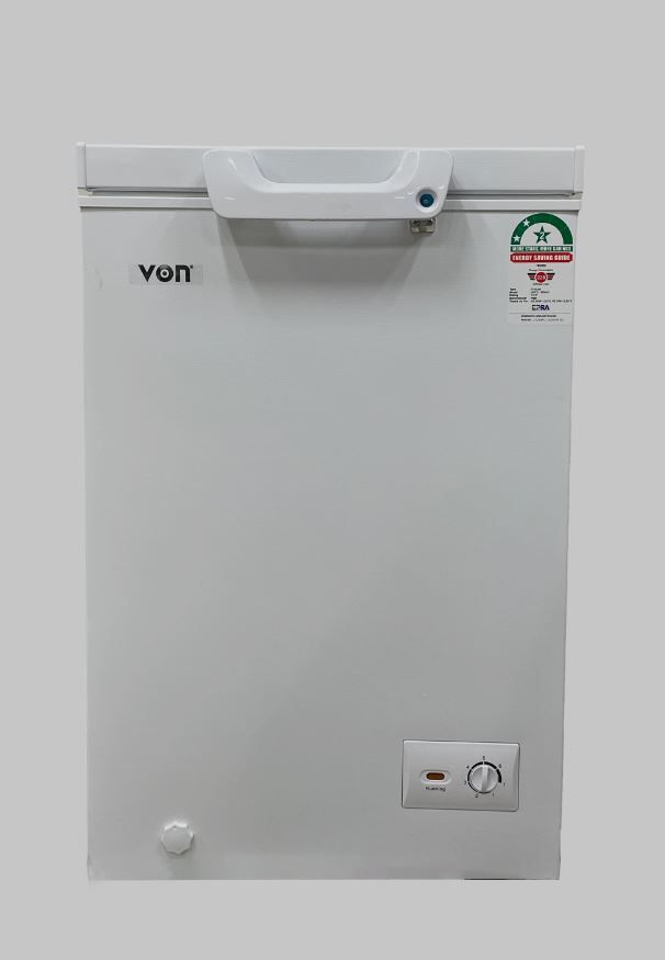 Von Chest Freezer 98 Litres – Compact, Energy-Efficient, Fast Cooling Deep Freezer for Home & Small Shops. A compact, reliable, and energy-efficient freezer designed for home use and small businesses.