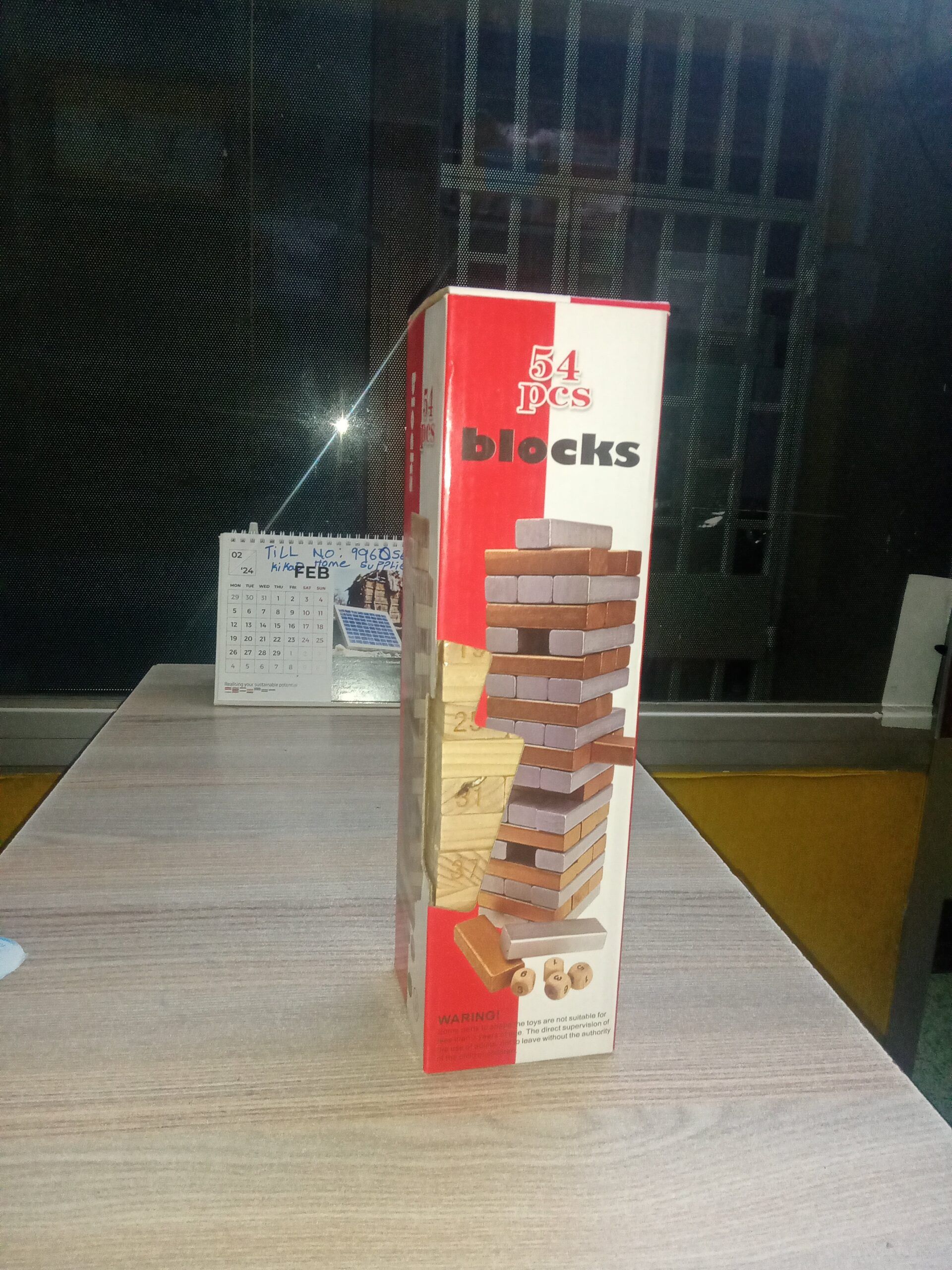 54 Pieces Jenga Wooden Blocks – Classic Stacking & Balancing Game for Family & Kids. A classic wooden stacking game that delivers fun, focus, and excitement for kids and adults alike.