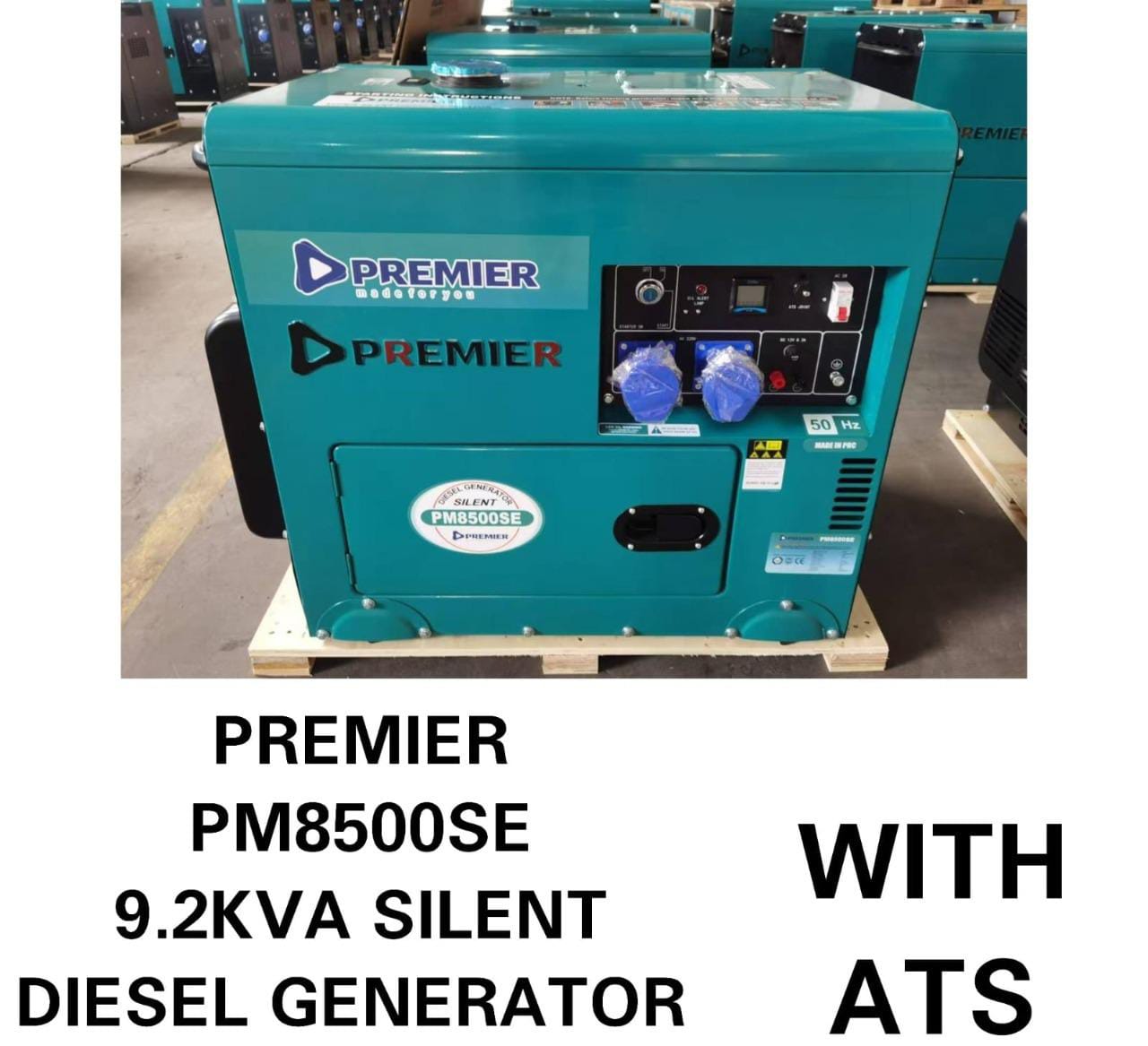9.2kVA Silent Diesel Generator with ATS | Automatic Transfer | Soundproof Canopy | Reliable Backup Power. A dependable, low-noise backup power solution designed for residential, commercial, and light