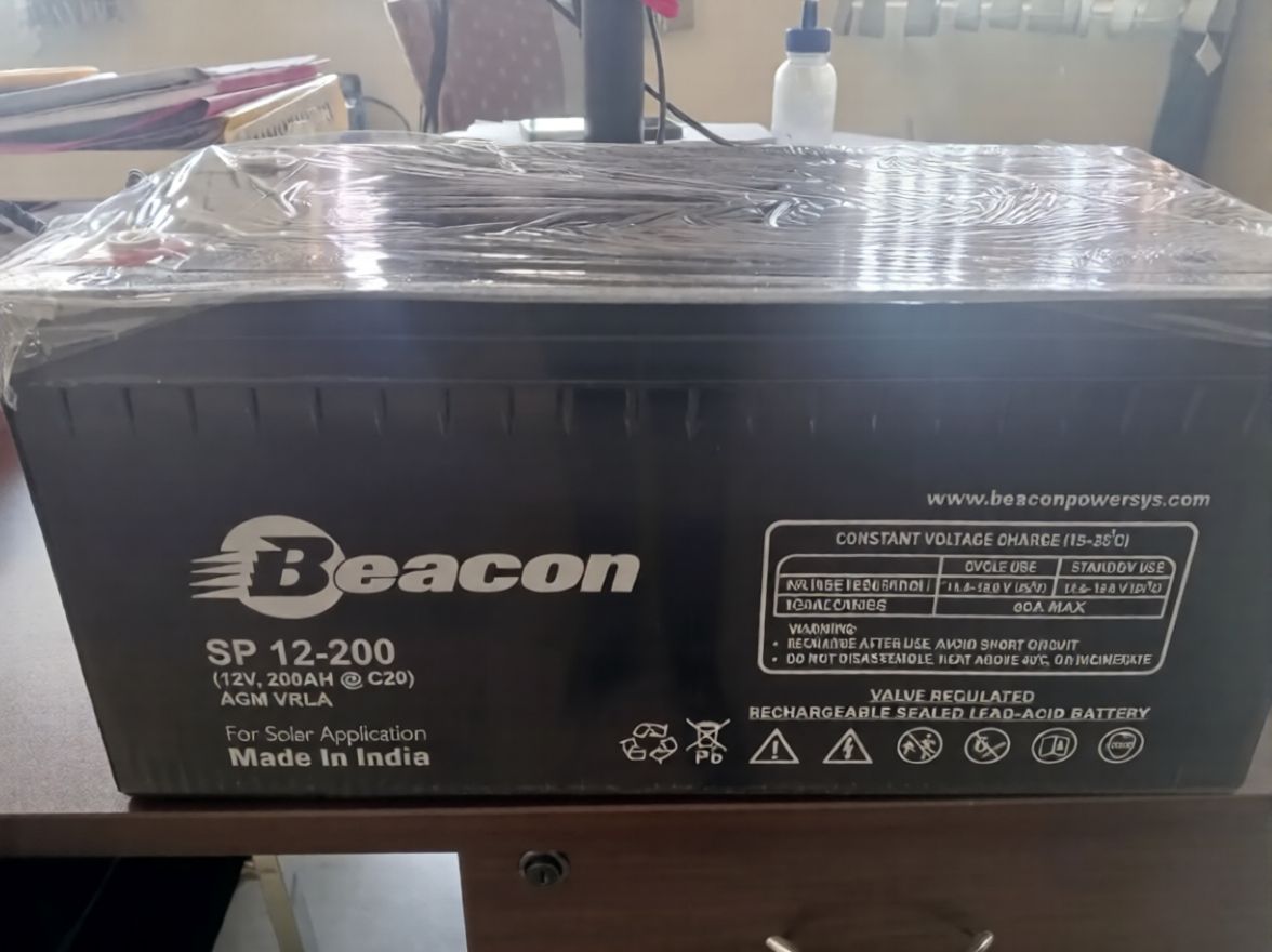Beacon 200Ah VRLA Battery – Reliable, Maintenance-Free Power. Ideal for inverters and solar systems, it's sealed, maintenance-free, and built for long life.
