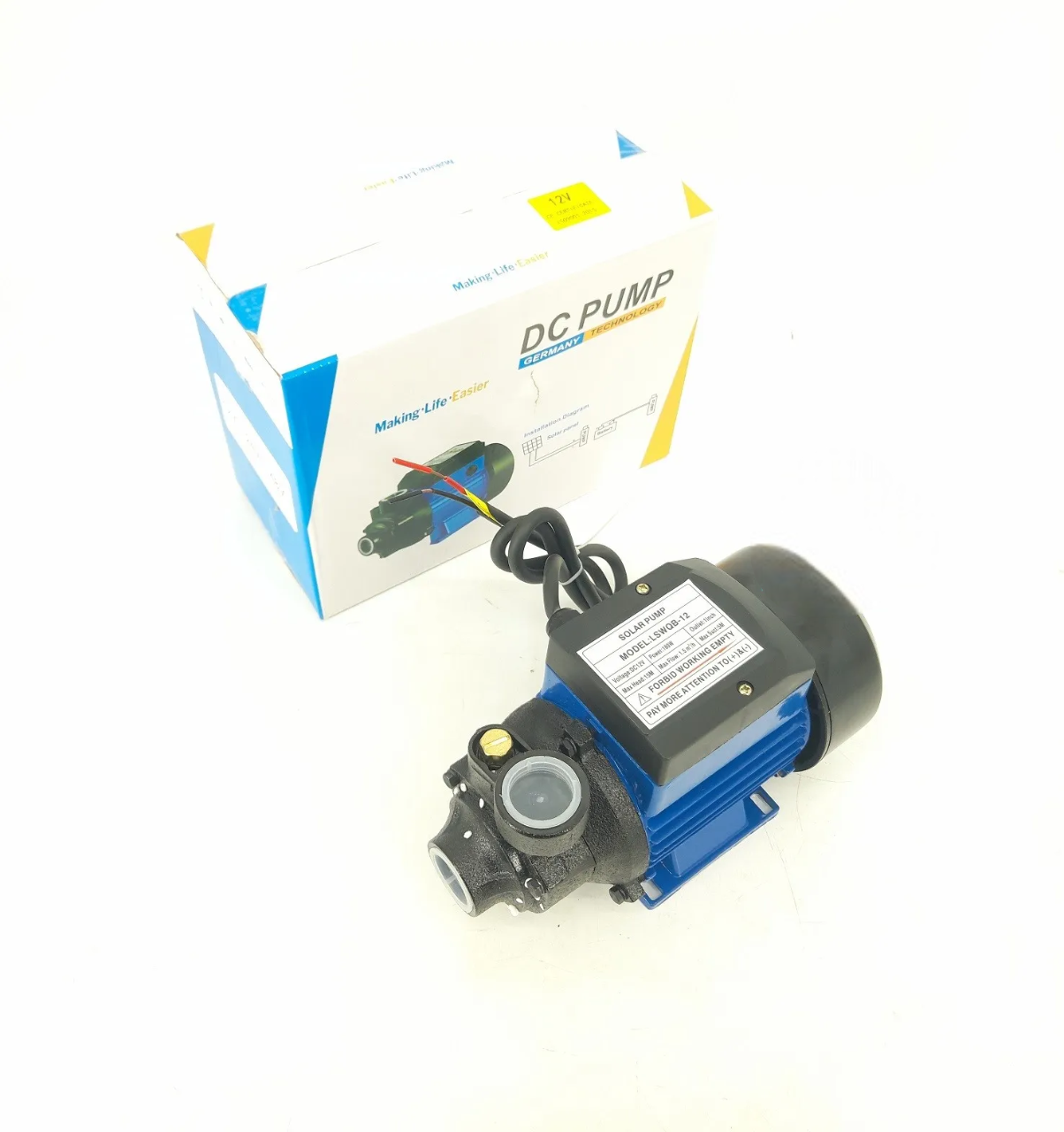 24V 200W Water Booster Pump – 25m Head High Pressure. Designed to increase water flow and pressure for homes, farms, solar water systems, and small industrial applications.