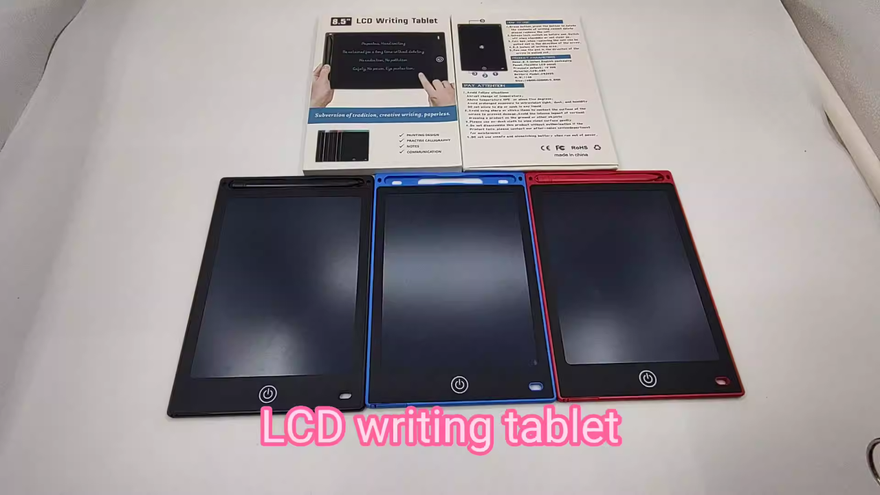 LCD Panel Colour Writing Tablet – 8.5", 10" & 12" – Reusable Digital Drawing & Note-Taking Pad. A modern, eco-friendly digital writing pad designed for kids, students, and professionals.