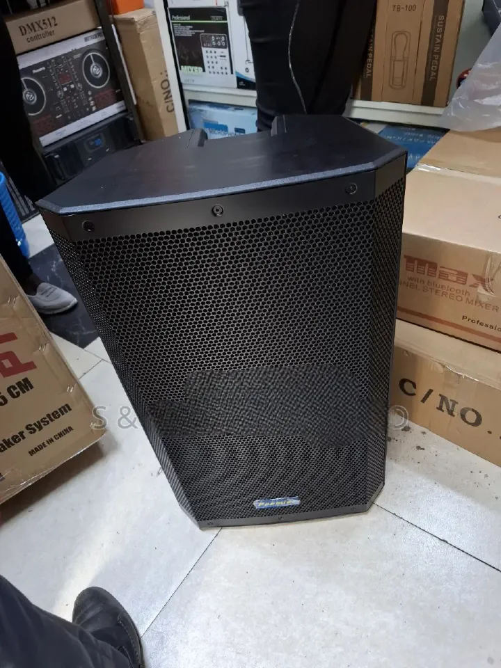 Premier 15-Inch Plastic Bluetooth Party Speaker – High-Power Sound System with Deep Bass & Clear Audio. Designed with a high-strength ABS plastic cabinet for lightweight durability and strong acoustic