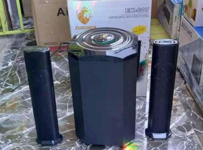 Euroken EK‑607 MTUNGI WOOFER 20000W, Home Theatre Woofer BT FM Speaker 20000W FREE MIC P.M.P.O 20000W 2.1 Multimedia