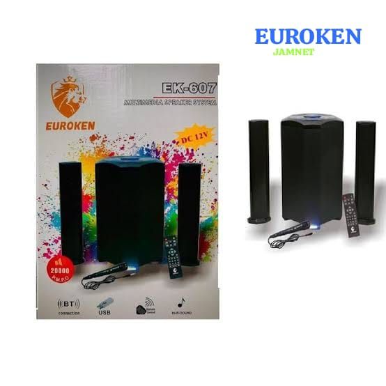 Euroken EK‑607 MTUNGI WOOFER 20000W, Home Theatre Woofer BT FM Speaker 20000W FREE MIC P.M.P.O 20000W 2.1 Multimedia