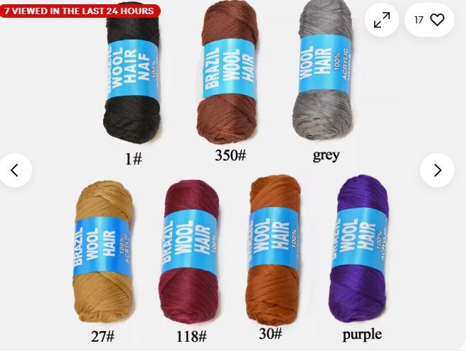 BRAZILLIAN WOOL YARN 100% ACRYLIC 70g For Braiding Hair Braid