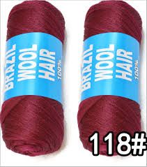BRAZILLIAN WOOL YARN 100% ACRYLIC 70g For Braiding Hair Braid