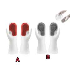 Reusable silicon wash gloves MULTIPURPOSE Cleaning Tools Gloves