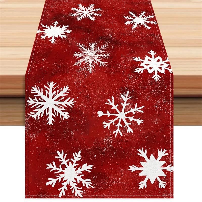Assorted Christmas Table Runner Snowman Gnome Table Cloths Linen Table Runners Kitchen Dining Table  Runners for Home Dining Party Decor Size 33*200cms