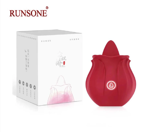 Rose Tongue Licking Vibrator Sex Toy Clitoral Sucker Clit Nipples Anal Stimulator Compact Adult Foreplay Solo Play Game Masturbation Gift for Women Ladies Couples Rose Tongue Licking Vibrator Sex Toy - image 6