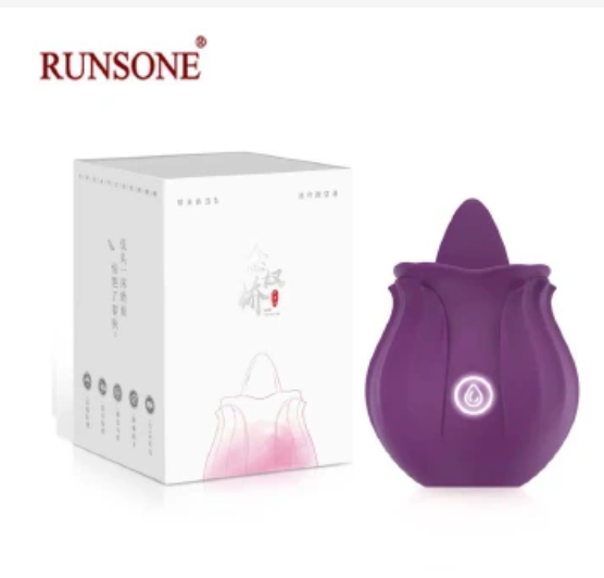Rose Tongue Licking Vibrator Sex Toy Clitoral Sucker Clit Nipples Anal Stimulator Compact Adult Foreplay Solo Play Game Masturbation Gift for Women Ladies Couples Rose Tongue Licking Vibrator Sex Toy - image 9