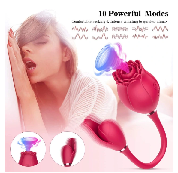 HOT SALE Rose Sex Toy For Ladies Sex Products For Women Sucking Vibration Female Licking Massage Masturbation sex toys adult gift HOT SALE Rose Sex Toy For Ladies Sex Products For Women Sucking Vibrat view 2