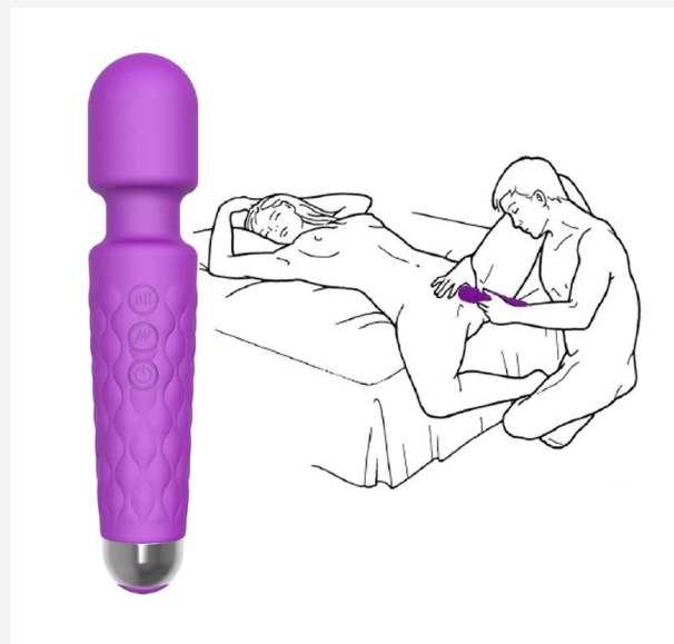 Wand Massager Clitorial Masturbator Rechargeable Handhold Cordless Portable Body AV Magic Vibrator For Women Men Adult Sex Toy for Muscle Relax Valentine Gift for Girlfriend Wife Wand Massager Clitori - image 3