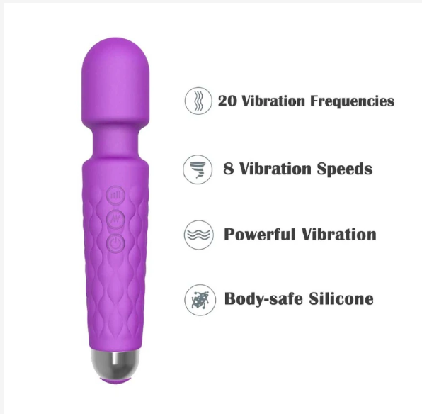 Wand Massager Clitorial Masturbator Rechargeable Handhold Cordless Portable Body AV Magic Vibrator For Women Men Adult Sex Toy for Muscle Relax Valentine Gift for Girlfriend Wife Wand Massager Clitori - image 2