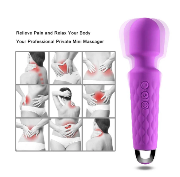 Wand Massager Clitorial Masturbator Rechargeable Handhold Cordless Portable Body AV Magic Vibrator For Women Men Adult Sex Toy for Muscle Relax Valentine Gift for Girlfriend Wife Wand Massager Clitori - image 5