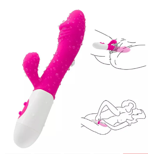 Sex Toy Woman 10 Modes Dildo Female Vibrator Sex Toy Personal Hand Held Powerful Massager Vibrator Wand Waterproof Multispeed Double Vibrator Rabbit G-Spot Clit Massager Female Adult Sex Toy Sex Toy W