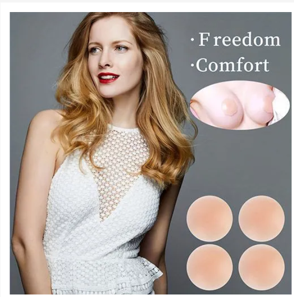 Reusable Silicone Nipple Cover for Women Bra Sticker Breast Petal Strapless Bra Invisible Boob Pads Chest Pasties Intimates Comfortable Lingerie & Underwear Accessories For Everyday Wear