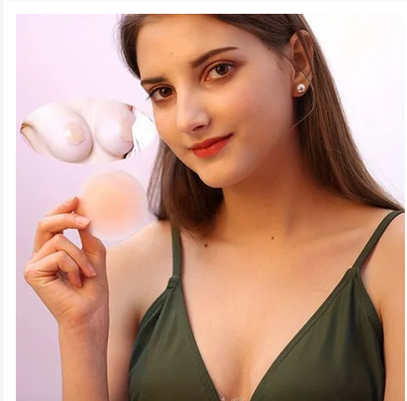 Reusable Silicone Nipple Cover for Women Bra Sticker Breast Petal Strapless Bra Invisible Boob Pads Chest Pasties Intimates Comfortable Lingerie & Underwear Accessories For Everyday Wear