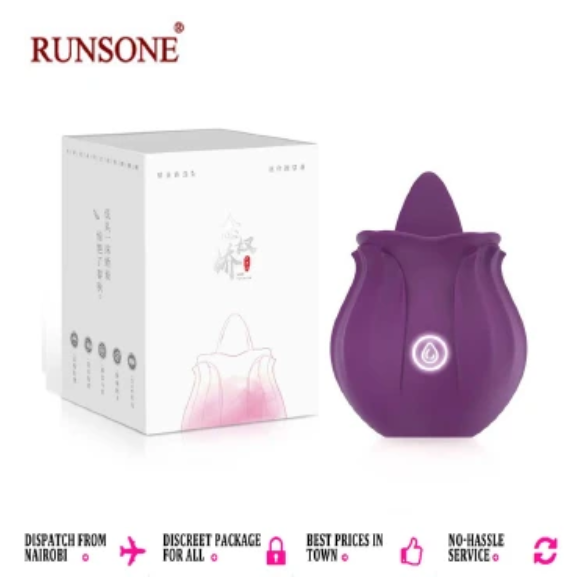 Rose Tongue Licking Vibrator Sex Toy Clitoral Sucker Clit Nipples Anal Stimulator Compact Adult Foreplay Solo Play Game Masturbation Gift for Women Ladies Couples Rose Tongue Licking Vibrator Sex Toy