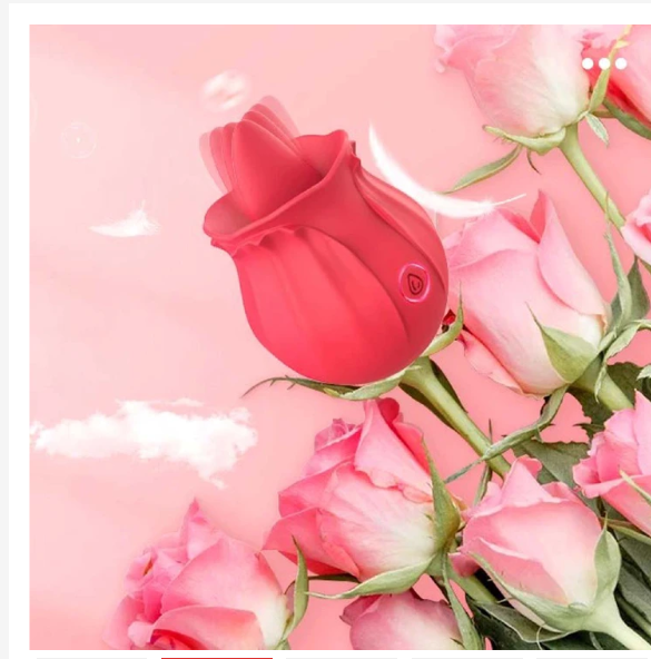 Rose Tongue Licking Vibrator Sex Toy Clitoral Sucker Clit Nipples Anal Stimulator Compact Adult Foreplay Solo Play Game Masturbation Gift for Women Ladies Couples Rose Tongue Licking Vibrator Sex Toy - image 4