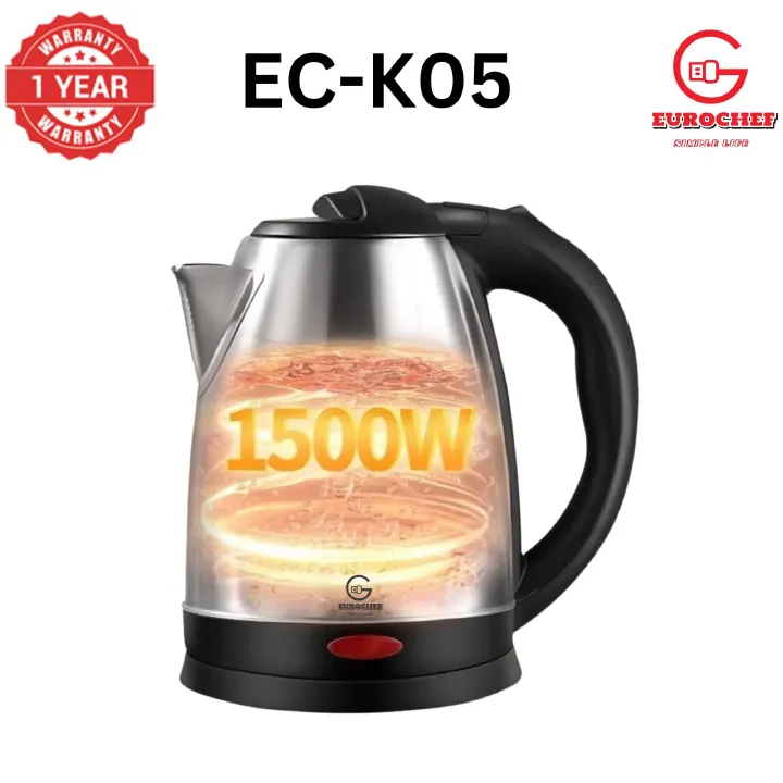 Eurochef EC-K05 2L stainless steel cordless Electric Kettle jug for boiling water home appliance Eurochef EC-K05 2L stainless steel cordless Electric Kettle jug for boiling water home appliance