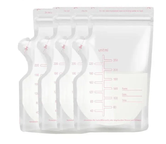 15Pcs Breastmilk Storage Bags for Breastfeeding Doubled Sealed Breast Milk Storing Bags BPA Free Self Standing Breastmilk Bags Baby Safe Feeding Bags