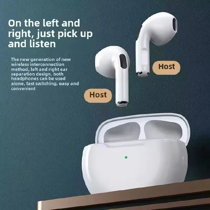 Bensoo Pro6 TWS Bluetooth Earpods Earphone Headphones Sport Eraphones Wired Eraphones Erapods Sport Earbuds pro Headset pods Bluetooth Earphones For All Smartphone Mobile phones Table Ear Bensoo Pro6