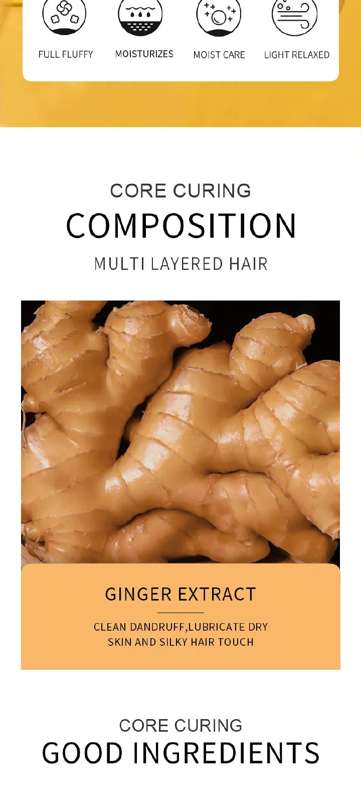 30ML Hair Growth Serum Ginger Fast Repair Hair Essential Oil Hair Care Prevent Hair Loss Oil Scalp Treatment Nourish Hair Care Anti Dandruffs Hair Essence 30ML Hair Growth Serum Ginger Fast Repair Hai