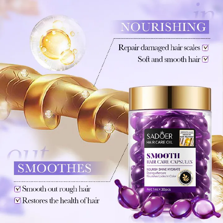 SADOER Moroccan Argan Oil Lavender Hair Conditioner Capsules Haircut Capsules SADOER Moroccan Argan Oil Lavender Hair Conditioner Capsules Haircut Capsules SADOER Moroccan Argan Oil Lavender Hair Cond