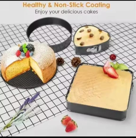 Classy 3pcs Cake moulds/baking tins
