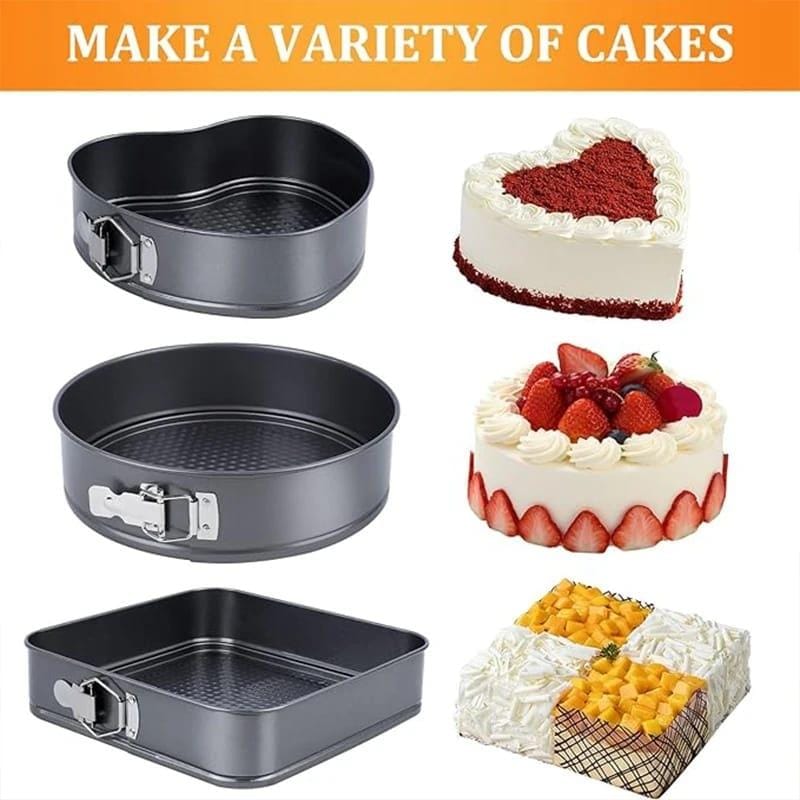Classy 3pcs Cake moulds/baking tins