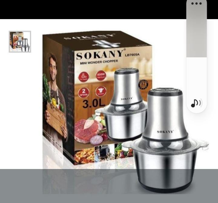 Original Kitchen 3l Sokany chopper