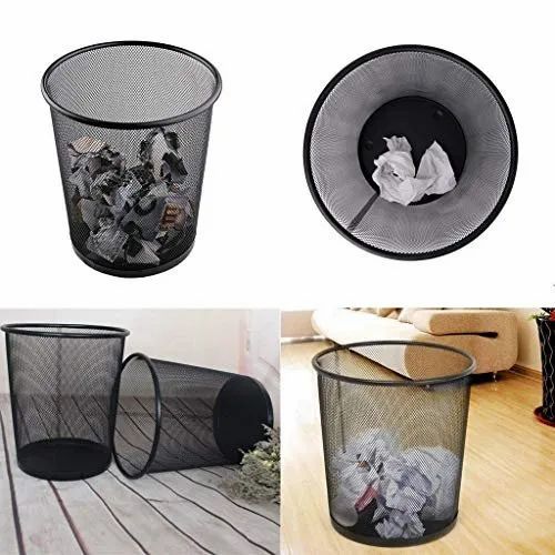Classy 9L metallic mesh dust bin waste storage