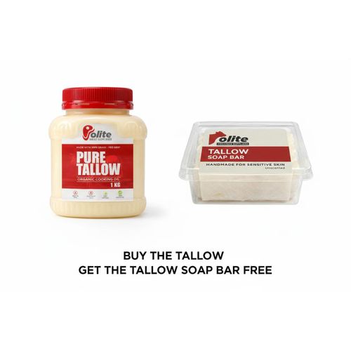 PURE BEEF TALLOW COOKIN OIL 1KG + FREE TALLOW SOAP BAR 1KG