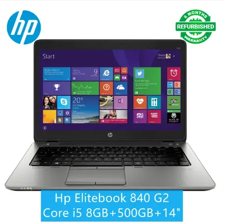 Refurbished Laptop Hp EliteBook 840 G2 Intel core I5-4300U 8GB RAM | 500GB HHD |14'' inch Refurbished Hp Laptop Computer | Refurbished Laptops Notebook