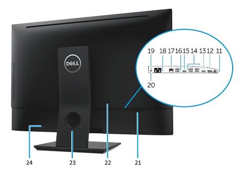 ( Plus free Mouse&Keyboard ) Refurbished Dell OptiPlex 7450 Intel Quad Core i5 7th Gen 8GB Ram 256GB SSD 23.8" FHD All in One Desktop  Refurbished Desktops Monitor Computer