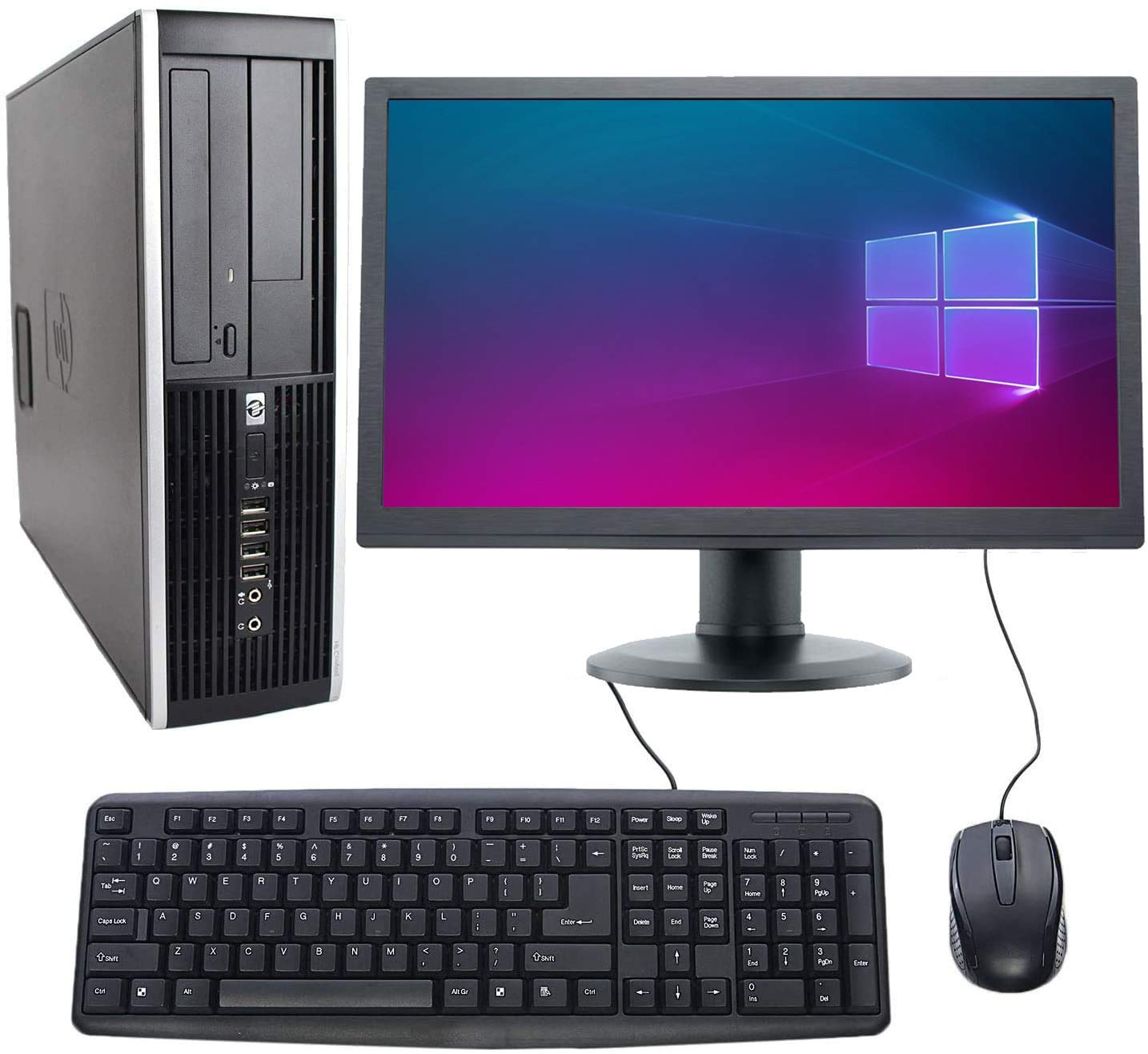 Full set Dell 19'' Monitor,key board + mouse Refurbished HP Compaq 8300 Elite (MFF) Intel Core i5 8GB Ram 500GB HDD Desktop PC Windows 10 Pro Refurbished Desktop Mini Pc Refurbished Computer