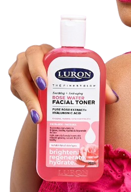 Luron Soothing + Anti-aging ROSE WATER FACIAL TONER + Micellar Cleansing Water