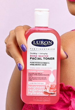 Luron Soothing + Anti-aging ROSE WATER FACIAL TONER + Micellar Cleansing Water