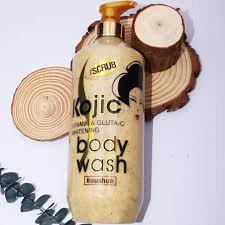 ROUSHUN Body Wash Kojic Vitamin C & GLUTA-C Whitening Body Wash Removes Acnes Clear Pimples Cleans and Hydrates Glow and Shine Kojic Scrub Shower Cream 1000 ml