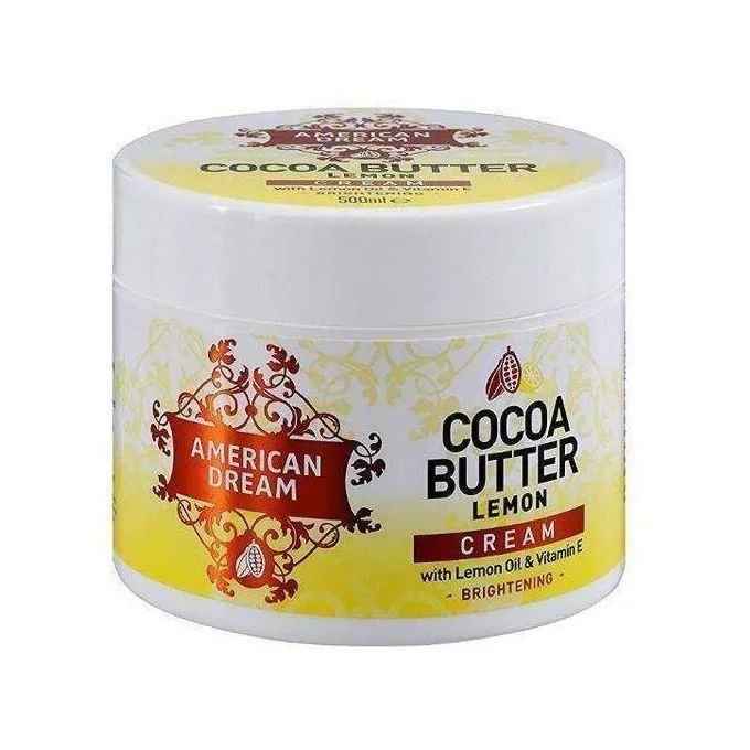 American Dream Cocoa Butter Lemon Brightening Cream Infused With Lemon Oil & Vitamin E 500ml