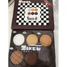 6-Color Face Powder & Foundation Palette – All-in-One Matte Finish Compact for Contouring, Highlighting & Full Coverage