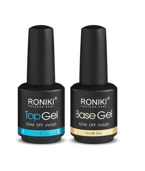 Roniki Soak Off Gel Nail Polish Top Coat & Base Coat