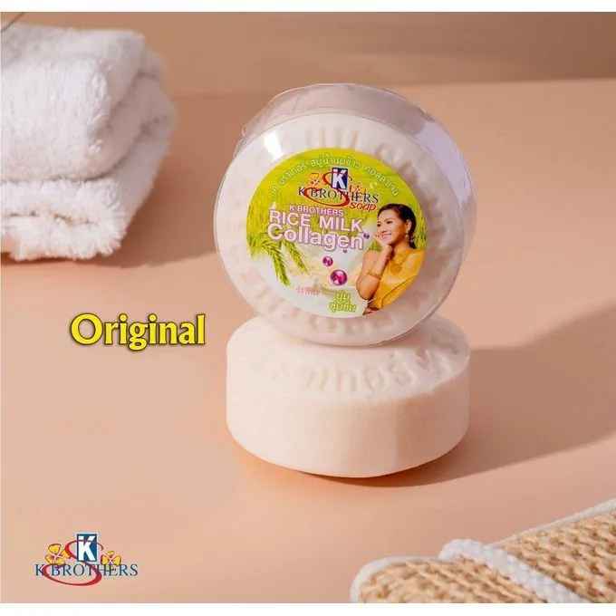 2pcs AUTHENTIC K. BROTHERS RICE MILK COLLAGEN SOAP.(2 PC)