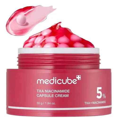 Medicube TXA Niacinamide Capsule Cream with Glutathione & Alpha Arbutin. Fades Dark Spots, Hyperpigmentations, Scars, Glows, Moisturizes, Brightens, Evens the skin tone, Smooths, Softens & Clarifies