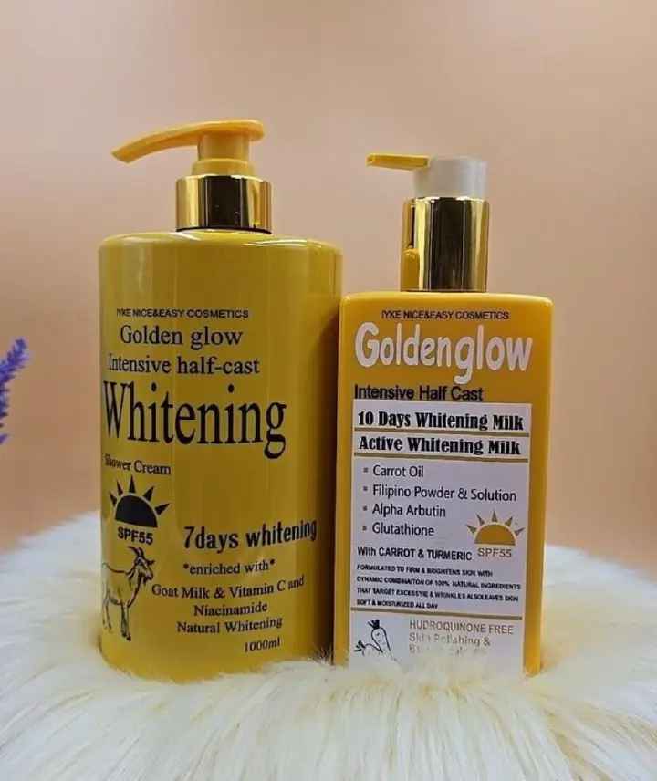 ORIGINAL!!Golden Glow Intensive Half Cast Shower Gel Whitening New