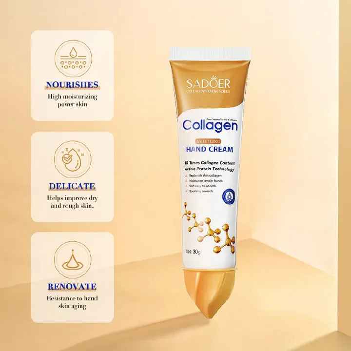 Collagen Anti-wrinkle Hand Cream Skin Soften Nourish Anti-drying Whitening Moisturizing African Skin Care Cracked Repair Products Hand Creams & Lotions - Sadoer
