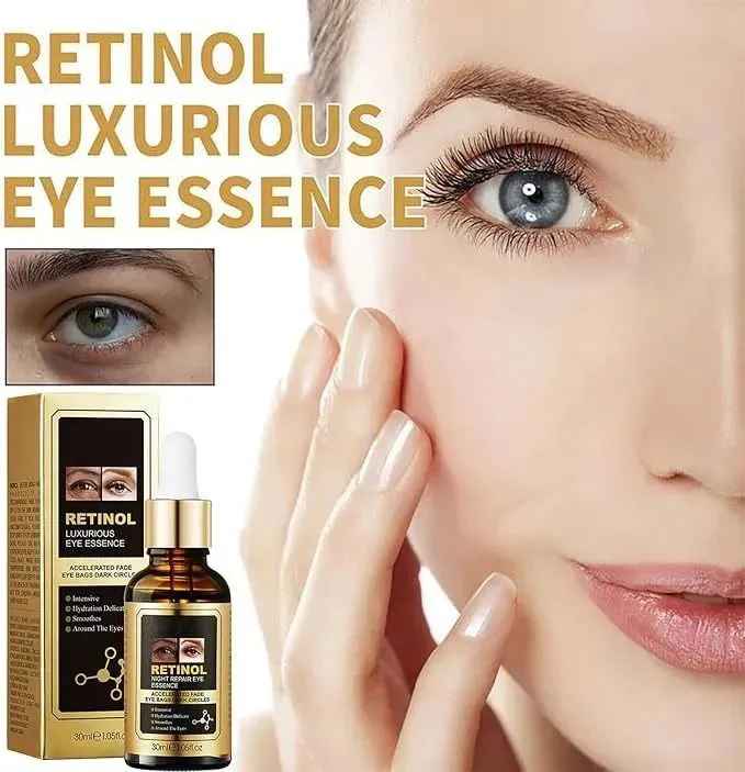 SADOER Retinol Eye Serum Anti Dark Circle Eye Bags Removal Dark Circles Puffines Whitening Lightening Cream Wrinkle Removal Serum Eyes Firming Skin Care Beauty