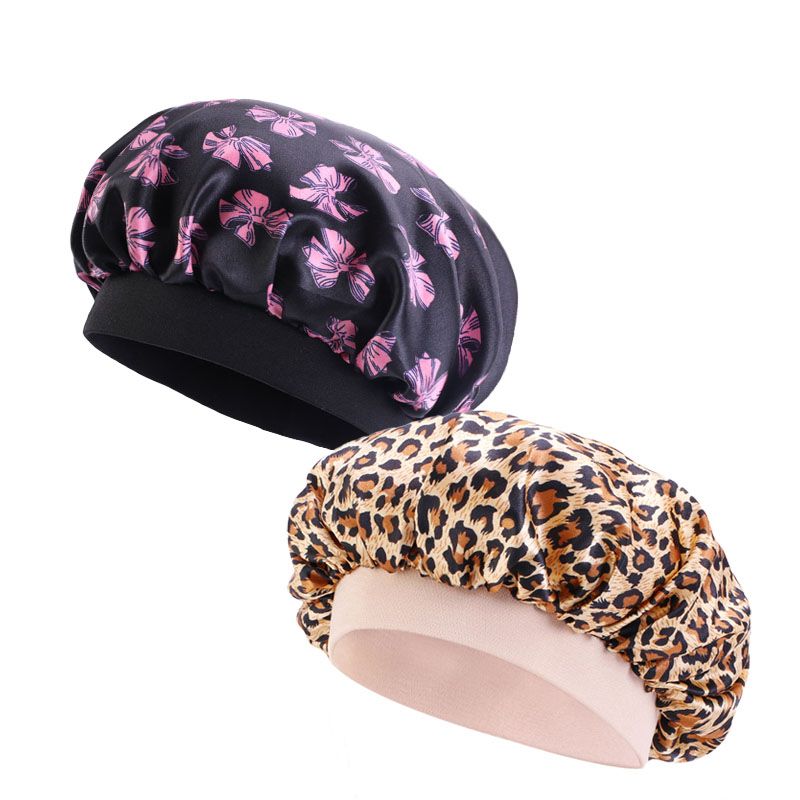 Kids Printing Satin Bonnet Baby Turban African Children Printing Satin Bonnet Sleeping Cap Boys Girls Night sleep Hats